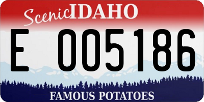 ID license plate E005186