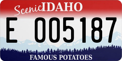 ID license plate E005187