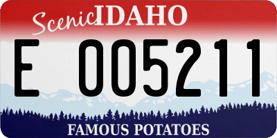 ID license plate E005211