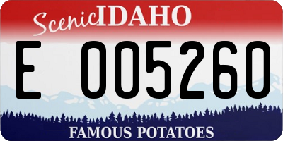 ID license plate E005260