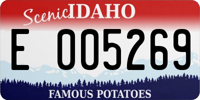 ID license plate E005269