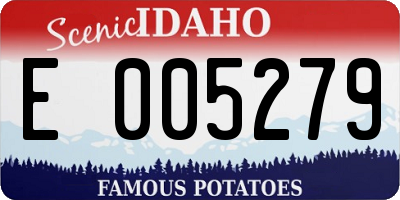 ID license plate E005279