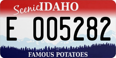 ID license plate E005282