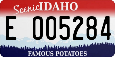 ID license plate E005284