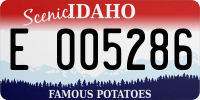 ID license plate E005286