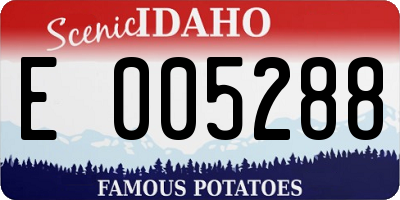 ID license plate E005288