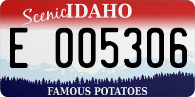 ID license plate E005306