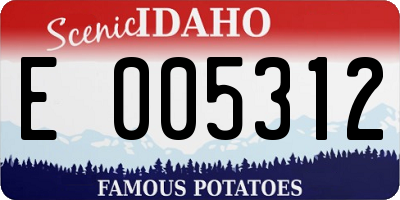 ID license plate E005312