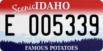 ID license plate E005339