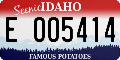 ID license plate E005414