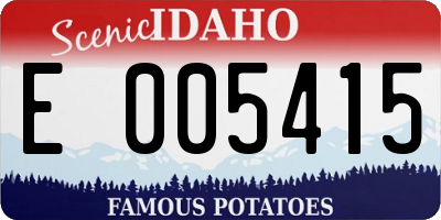 ID license plate E005415