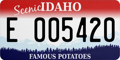 ID license plate E005420