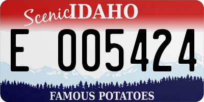 ID license plate E005424