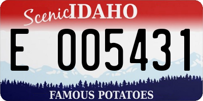 ID license plate E005431