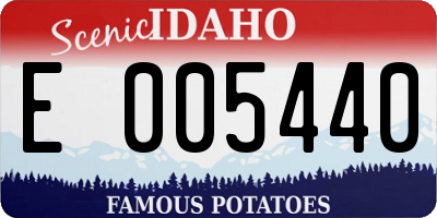 ID license plate E005440