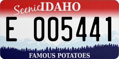 ID license plate E005441