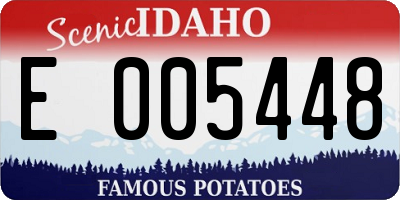 ID license plate E005448