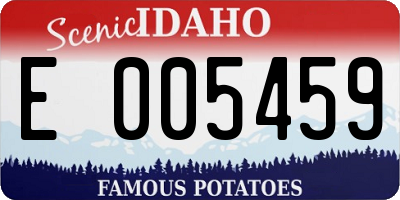 ID license plate E005459