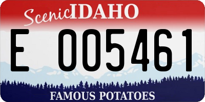 ID license plate E005461