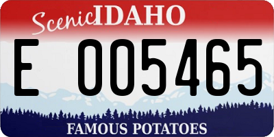 ID license plate E005465