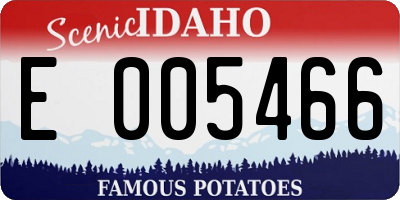 ID license plate E005466