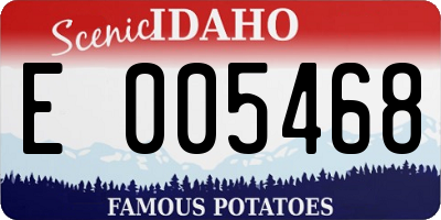 ID license plate E005468