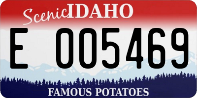 ID license plate E005469