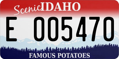 ID license plate E005470