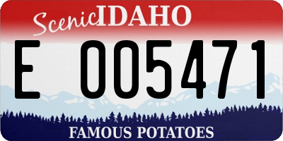 ID license plate E005471