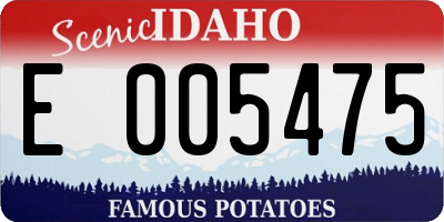 ID license plate E005475