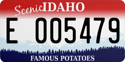 ID license plate E005479