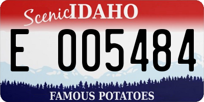 ID license plate E005484