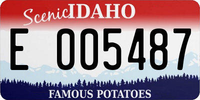 ID license plate E005487