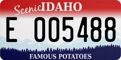 ID license plate E005488