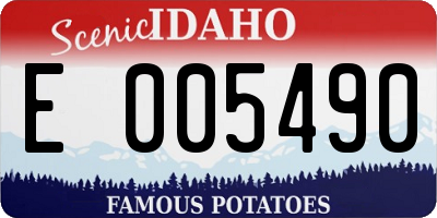 ID license plate E005490