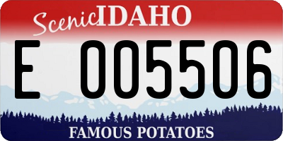 ID license plate E005506