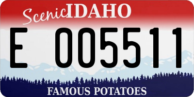 ID license plate E005511