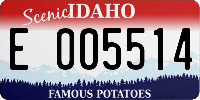 ID license plate E005514