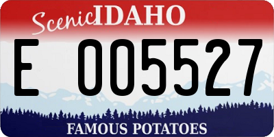 ID license plate E005527