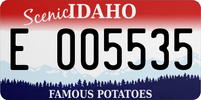 ID license plate E005535