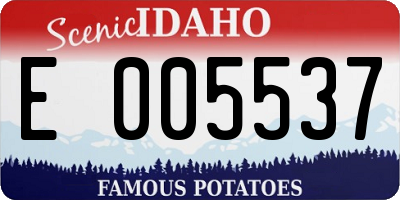 ID license plate E005537