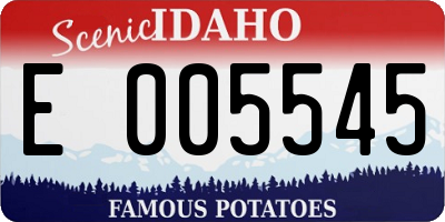 ID license plate E005545