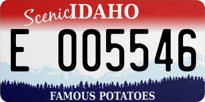 ID license plate E005546