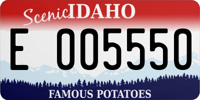 ID license plate E005550