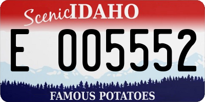 ID license plate E005552