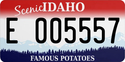 ID license plate E005557