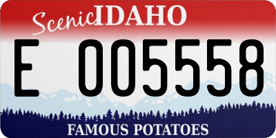 ID license plate E005558