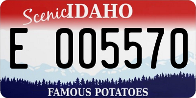ID license plate E005570