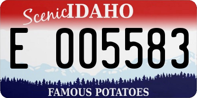 ID license plate E005583