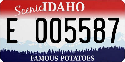 ID license plate E005587